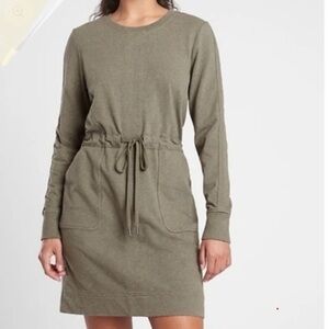 Athleta Farallon Heather Dress Dark Olive Heather S